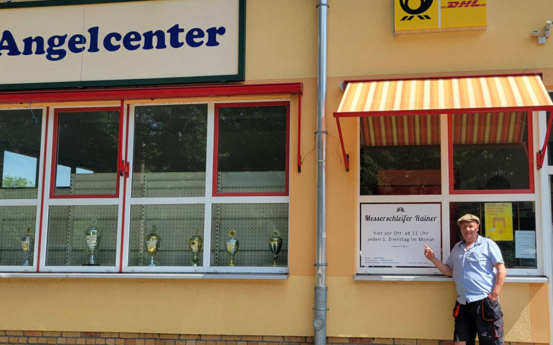 Mobiler Messerschleifer im Angelcenter Eberswalde – Jeden 1. Dienstag im Monat ab 11 Uhr