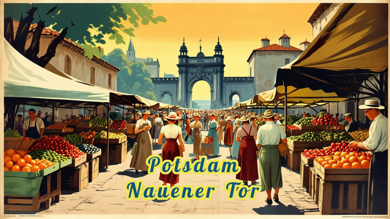 Samstags ist Wochenmarkt am Nauener Tor in Potsdam.